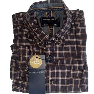 New NICKEL 6 IRON NEW YORK, Men long sleeve dress shirt, casual cotton shirt